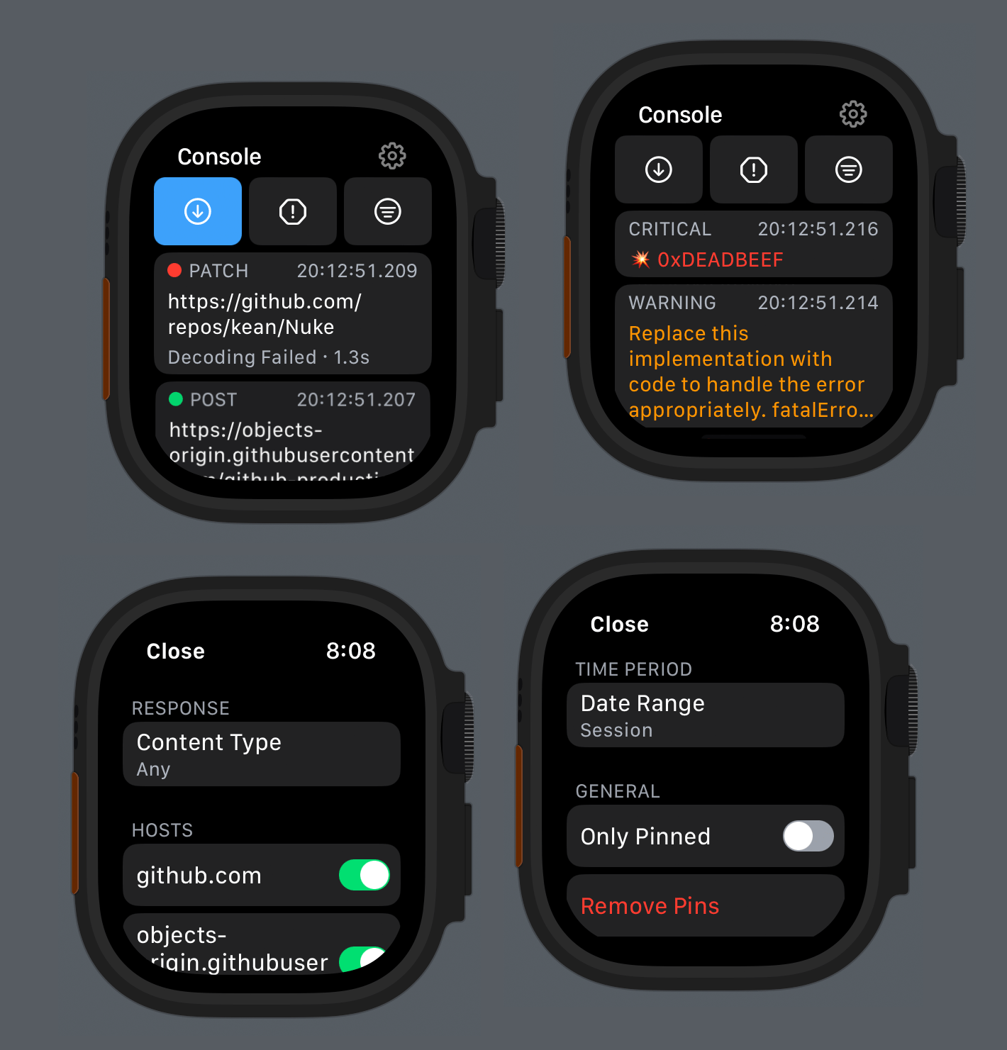 Pulse Console on watchOS