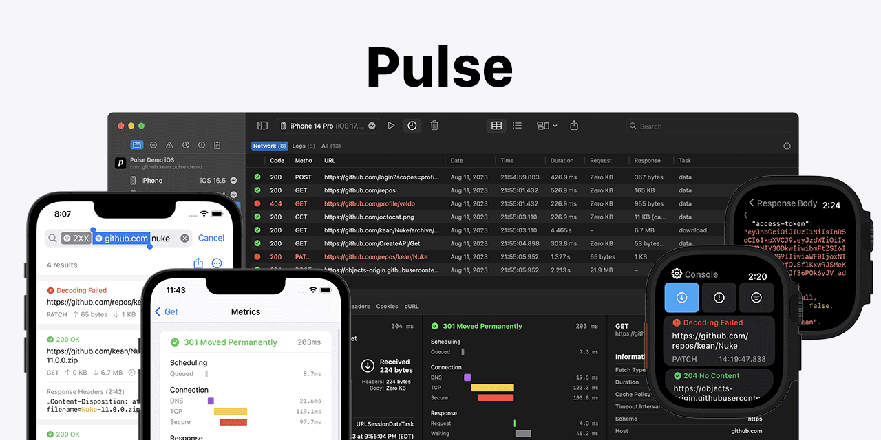 Pulse, structured logging system built using SwiftUI
