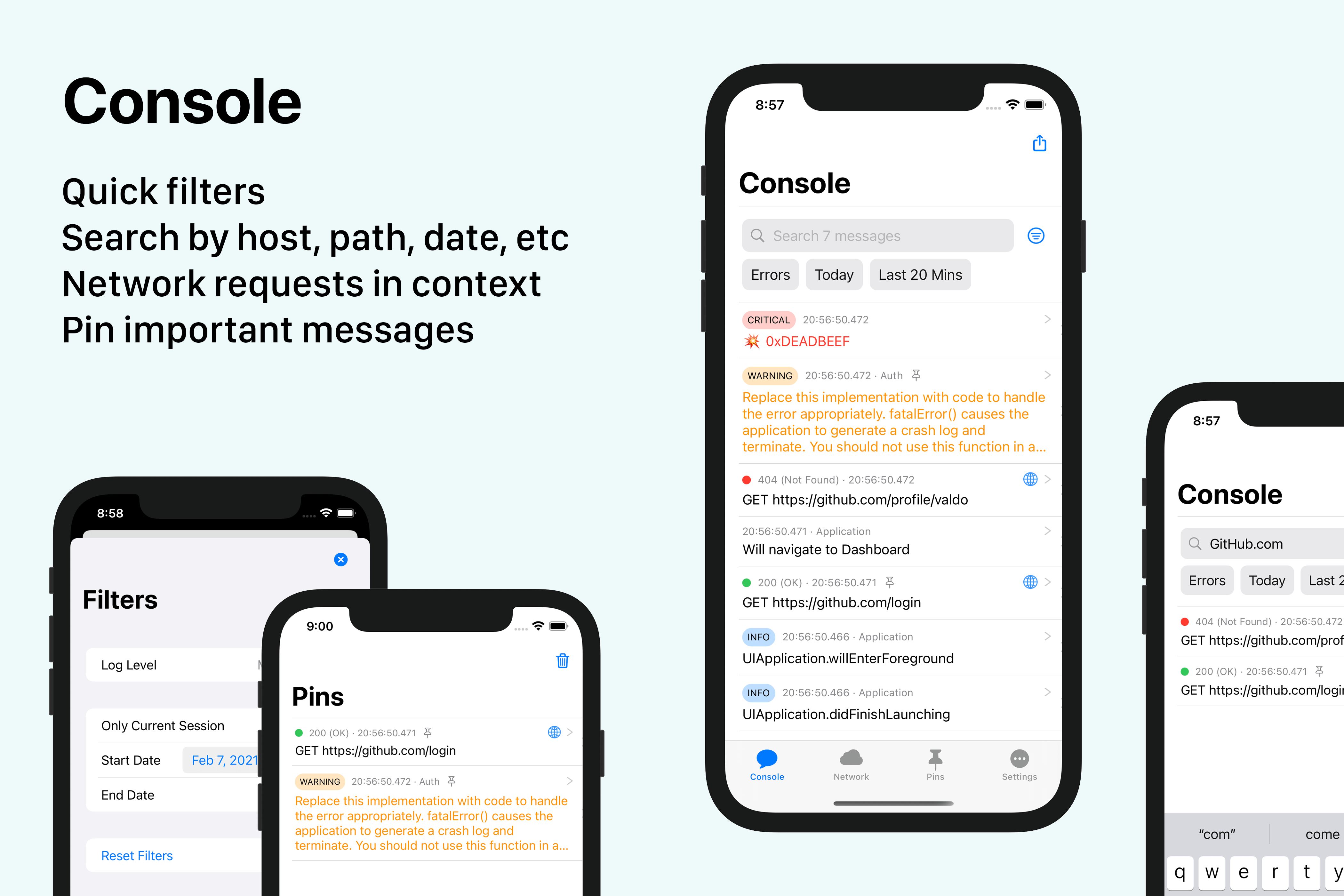 Pulse, a structured logging system built using SwiftUI